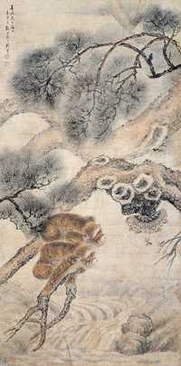 程璋 1921年作 封侯图 立轴
